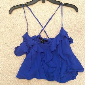 Forever21 Adjustable Spaghetti Straps Crop Top size S